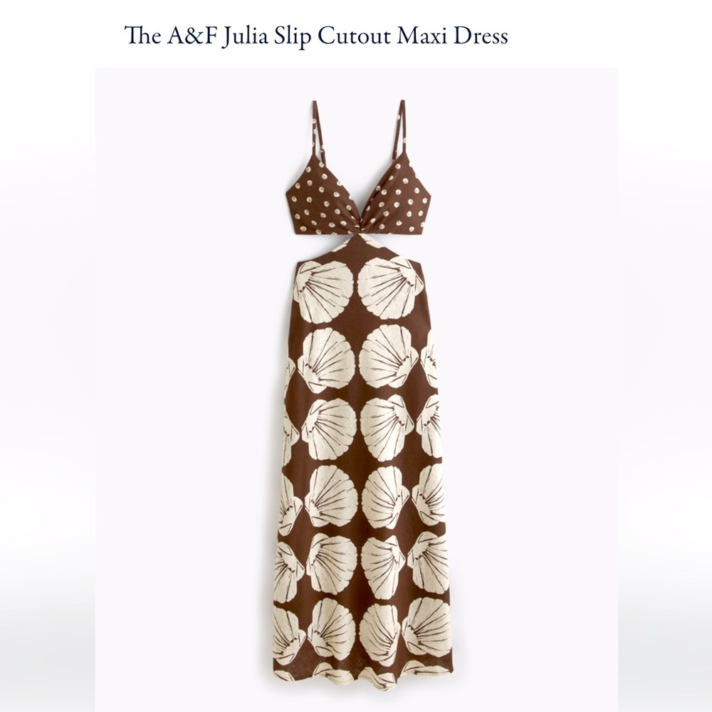 The A&F Julia Slip Cutout Maxi Dress